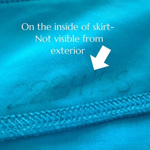 Lands' End Women's Sz 10 Mini Swim Skirt Pull On Beach Summer Vacay Blue Preppy - Picture 5 of 8